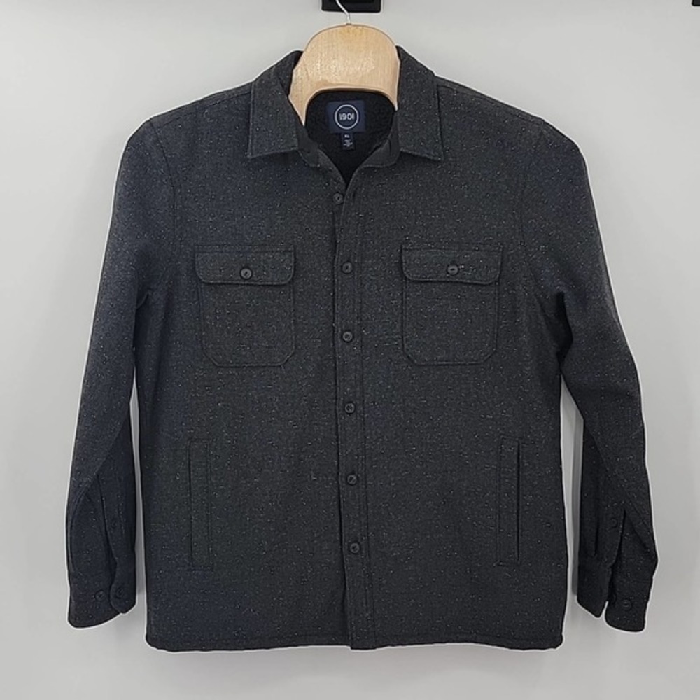 1901 Men's XL Heavyweight Wool Blend Herringbone Shirt Jacket NWOT‎